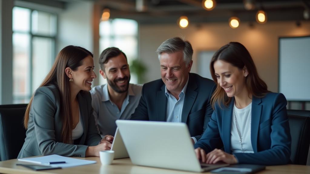 OzLink Communications team collaborating in a modern office